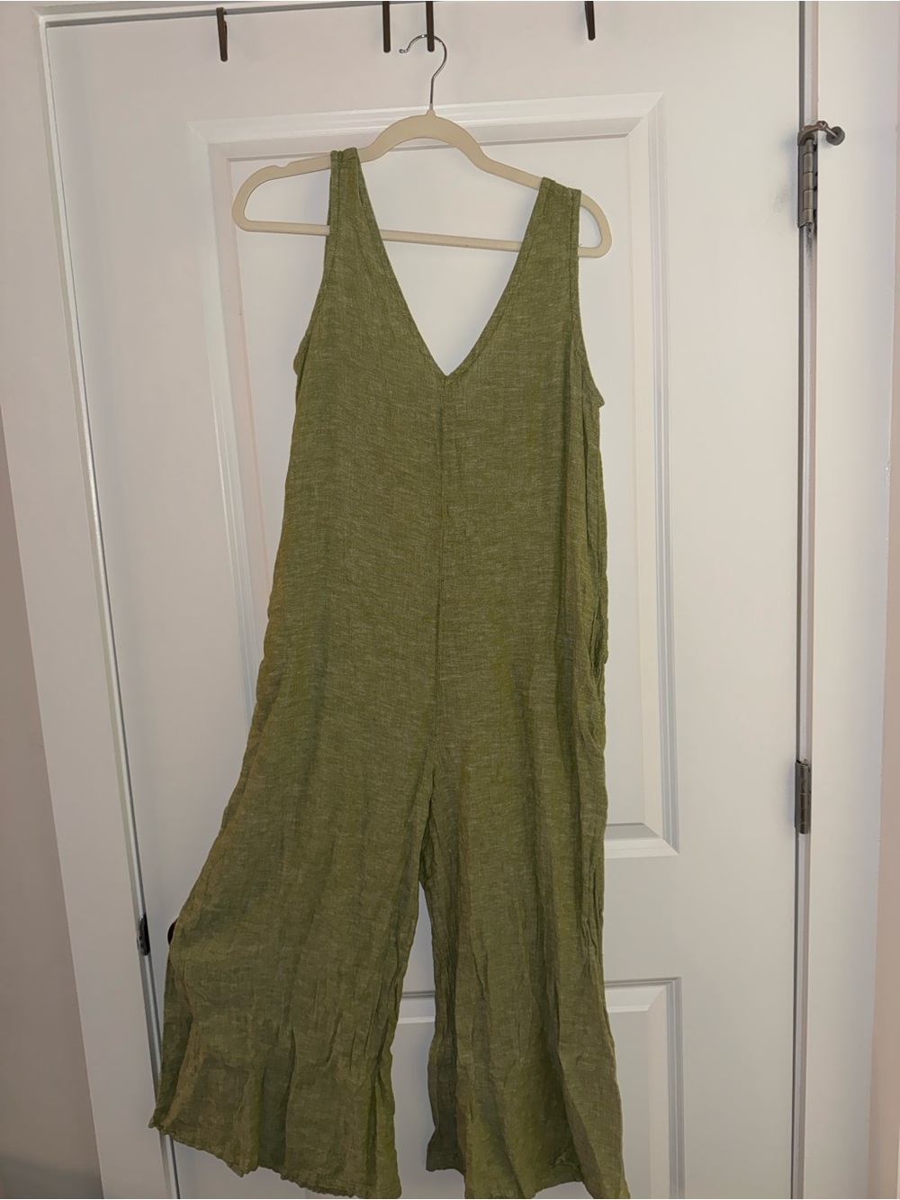 Olive Green Wide-Leg Jumpsuit